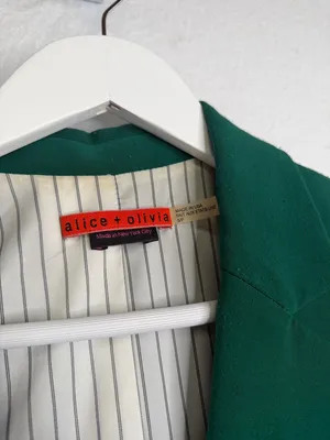 Alice + Olivia Emerald Green Women’s Fitted Blazer Small thumbnail 6