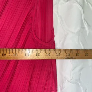 Beyond Words Pink Long Wide Leg Flowey Jumpsuit Romper L Ribbed Sleeveless thumbnail 5