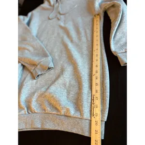 SHEIN Oversized Heather Gray Longline Hoodie Sweatshirt XL thumbnail 6