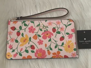Kate Spade Strawberry Fields Garden Wallet L Wristlet thumbnail 1
