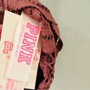 VICTORIA'S SECRET PINK Sz Large Lace Bralet Dusty Rose New With Tags thumbnail 6