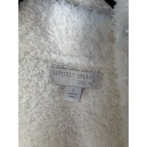 Barefoot Dreams CozyChic Robe Women Size 2 L XL White Plush Belted Loungewear thumbnail 2