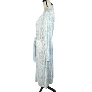 Hale Bob Medium Palm Robe Mid-Length Bamboo Stretch Belted Organic Long Sleeve thumbnail 5