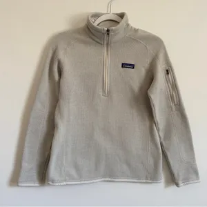 Patagonia Better Sweater Cream 1/4 Zip Pullover Fleece Jacket Women’s Size Small thumbnail 2