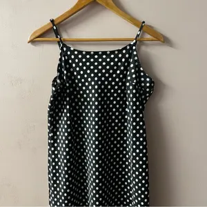 A New Day Black Polka Dot Slip Midi Dress EUC Size S thumbnail 9