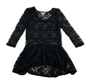 Y2K Style Sz L Top Peplum Sheer Black Lace Whimsygoth Whimsy Sexy Grunge 90s‎ thumbnail 1