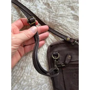 Harbour 2nd Crossbody Bag Womens OS Brown Leather Anchor Logo Small Boho Utility thumbnail 9