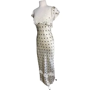 FREE PEOPLE Women’s Butterfly Babe Maxi Satin Polka Dot Slip Dress thumbnail 6