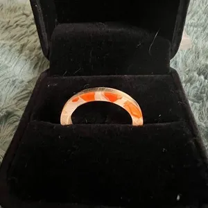 Women’s Vintage Unique Resin Stacking Band Size 7 thumbnail 1