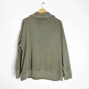 Aerie Half Zip Pullover Sweatshirt – Size Large – Green thumbnail 2
