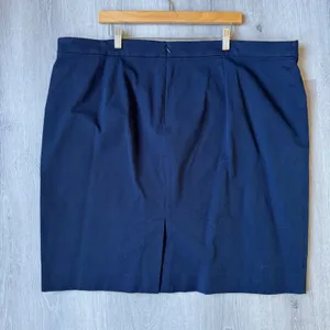 J.Crew No. 2 Pencil Skirt Navy Blue Stretch Cotton Blend Size 22 G0823 thumbnail 3