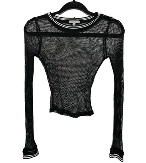 Charlotte Russe long sleeve fishnet top thumbnail 1