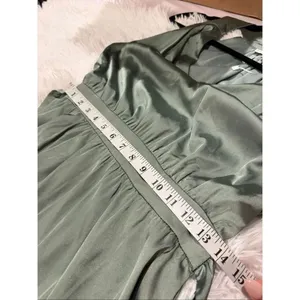 Baltic Born Roma Satin Maxi Dress in Eucalpytus Green Medium thumbnail 6