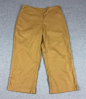 Tail Capri Pants Womens 6 Beige Twill Golf Straight Leg Stretch Pockets Casual thumbnail 1