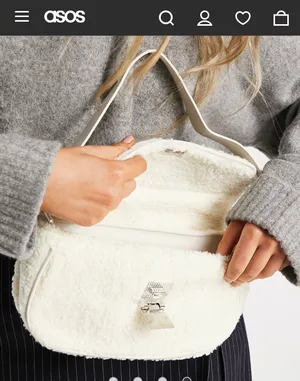 ASOS New Teddy Bag With Pockets And Magnetic Close thumbnail 4