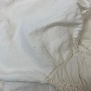 Forever 21 Women's M Cream Linen Blend Smocked Puff Sleeve Open Back‎ Midi Dress thumbnail 8