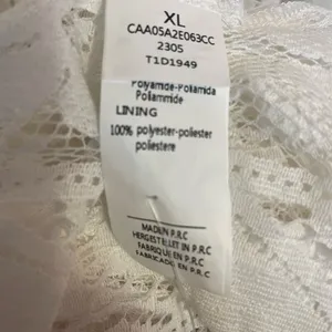 Cupshe White Lined Boho Hippie Bridal Beach Hi Low Spaghetti Strap Dress NWT XL thumbnail 4