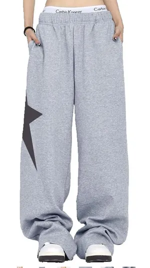 Amazon Women's Gray Star Sweat Pants thumbnail 1