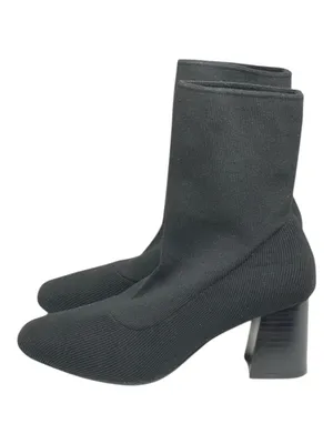 Vero Cuoio Real Italian Leather ᪥ Soft Stretch Sock Heeled Boots ᪥ Black ᪥ 7 235 thumbnail 7