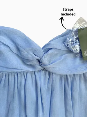 Wild Fable Light Blue Strapless Babydoll Mini Dress With Straps Medium NWT thumbnail 10