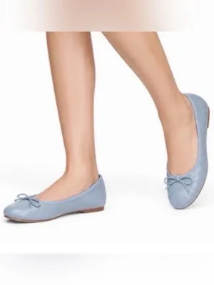Nordstrom Blue Slip on Square Toe Leather Flats(Size 8.5M) Blue thumbnail 2
