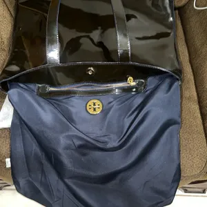 TORY BURCH Style No. 11075807 Patent Leather Tote Black/Navy Lining thumbnail 6
