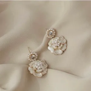 Elegant Flower Dangle Drop Earrings for Women thumbnail 1