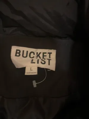 Bucket list Puff Jacket Black Size L thumbnail 3