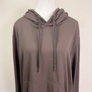 Comfrt All Day Jersey Brown Pullover Hoodie Relaxed Fit Stretch Sweatshirt Small thumbnail 6