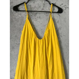 Daytrip BKE Flowy Wide Leg Cropped Jumpsuit‎ Yellow Boho Resortwear Medium New thumbnail 4