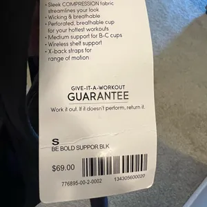 ATHLETA‎ Be bold support tank top NWT SMALL black $69 thumbnail 9