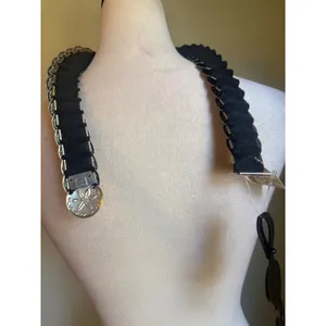 Vintage Silver Sand Dollar Stretch Belt Coastal Nautical Deadstock NWT boho Y2K‎ thumbnail 5