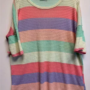 BomBom‎ Women's Multicolor Waffle Knit Top thumbnail 1