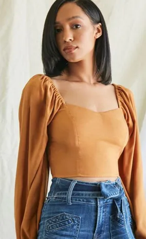 Forever 21 Cropped Sweetheart Top thumbnail 1