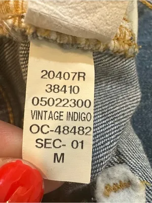 SPANX Seamed Front Wide Leg Denim Jeans Size Medium Vintage‎ Indigo thumbnail 10