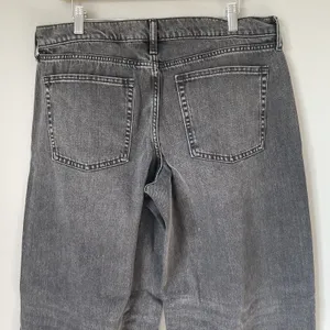 Old Navy Low Rise Baggy Wide Leg Denim Jeans Pants Cotton Blend Black Size 12 thumbnail 4