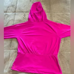 Lucy Hoodie Size Large Hot Pink Athletic Cropped Casual thumbnail 7