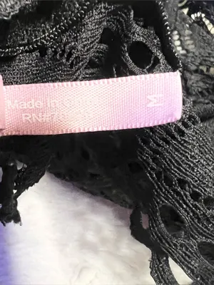 True Black Floral Lace Bralette Wireless Comfort Bra Size Medium thumbnail 10
