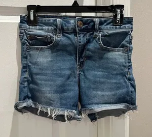 American Eagle High Rise Shortie Denim Shorts thumbnail 1