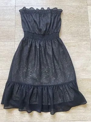 MM Couture by Miss Me Black Lace Overlay Sleeveless Mini‎ Dress Size L thumbnail 1