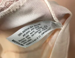 Cream Silk Tank Top Lingerie Nighty Lace Medium thumbnail 5