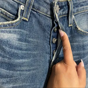 AMO Crop Boot Jeans Distressed Raw Hem‎ Size 24 Retro Street Style Casual Cool thumbnail 7