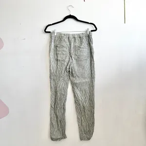 Anthropologie Seashore Striped Linen Pants Green Coastal Minimalist‎ XS thumbnail 2