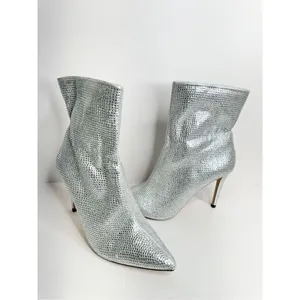 BP Ankle Booties Size 8.5 Athenna Crystal Pointed Toe High‎ Heel Boots thumbnail 3