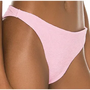 Tularosa Pastel Pink Bikini Bottom SMALL Cheeky Textured Smocked Revolve $78 NEW thumbnail 3