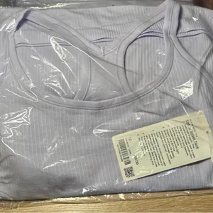 Express Light Purple Ribbed Tank Top thumbnail 7