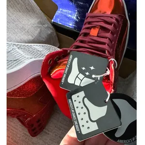 •NWT• Pastry Pop Tart Glitter High Top Sneakers Red Dance Shoes • 5W/ 3UK thumbnail 6