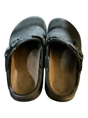 Birkenstock Kay PRO Black Leather Professional Non-Slip Work Clogs Sliders Unisex Size EU 38 US Women's 7 Men's 5 thumbnail 4