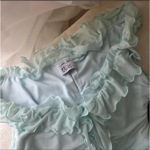 Oh Polly Baby Blue Ruched Off-the-Shoulder Mini Dress | US 6 | New | Vacation, Graduation, Bridal thumbnail 2