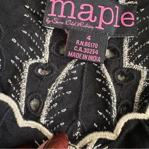 Maple Anthropologie Odd Rubies Embroidered Peplum Top thumbnail 5